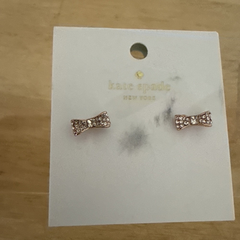 KATE SPADE NEW YORK EARRINGS-READY SET BOW  CLR/ROSEGOLD